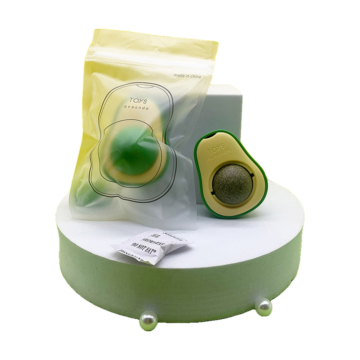 Juguete Aguacate con Bola de Catnip para Gatos