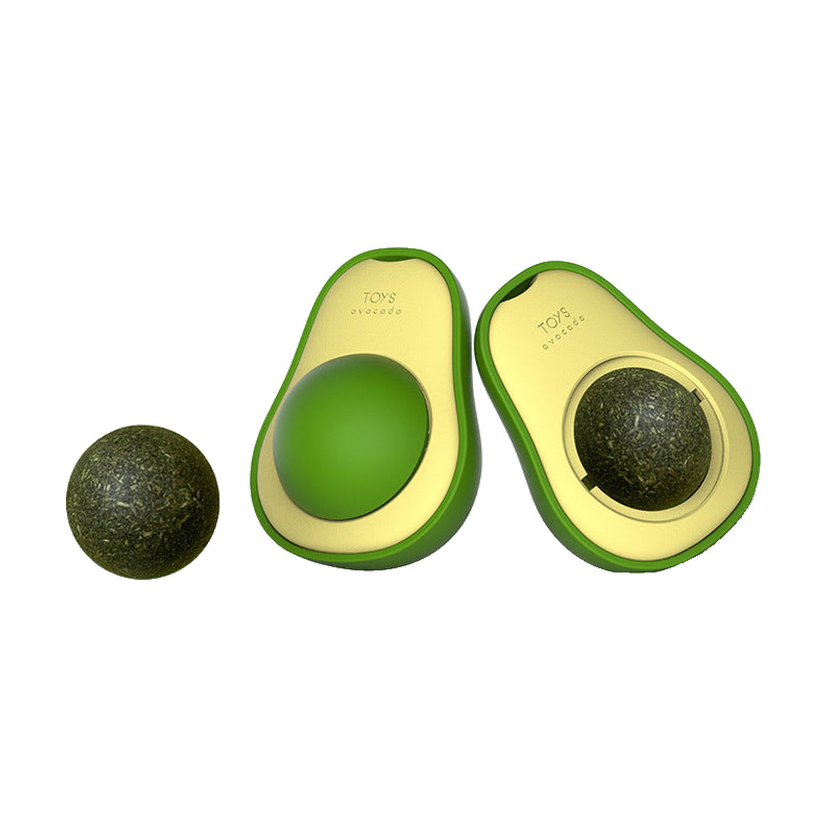 Juguete Aguacate con Bola de Catnip para Gatos