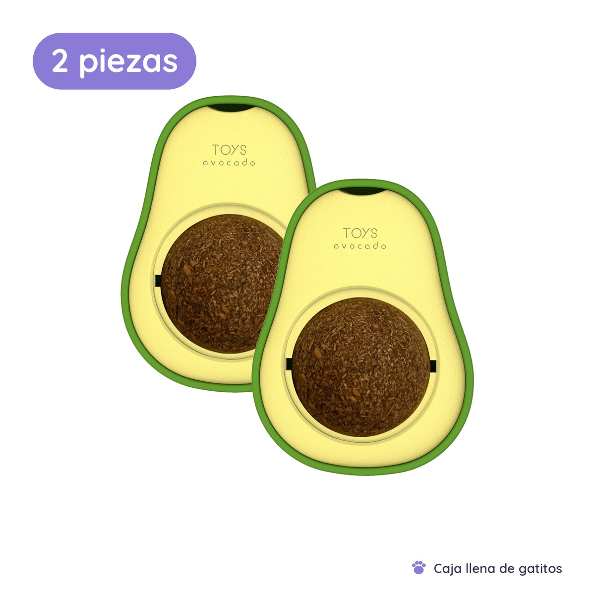 Juguete Aguacate con Bola de Catnip para Gatos