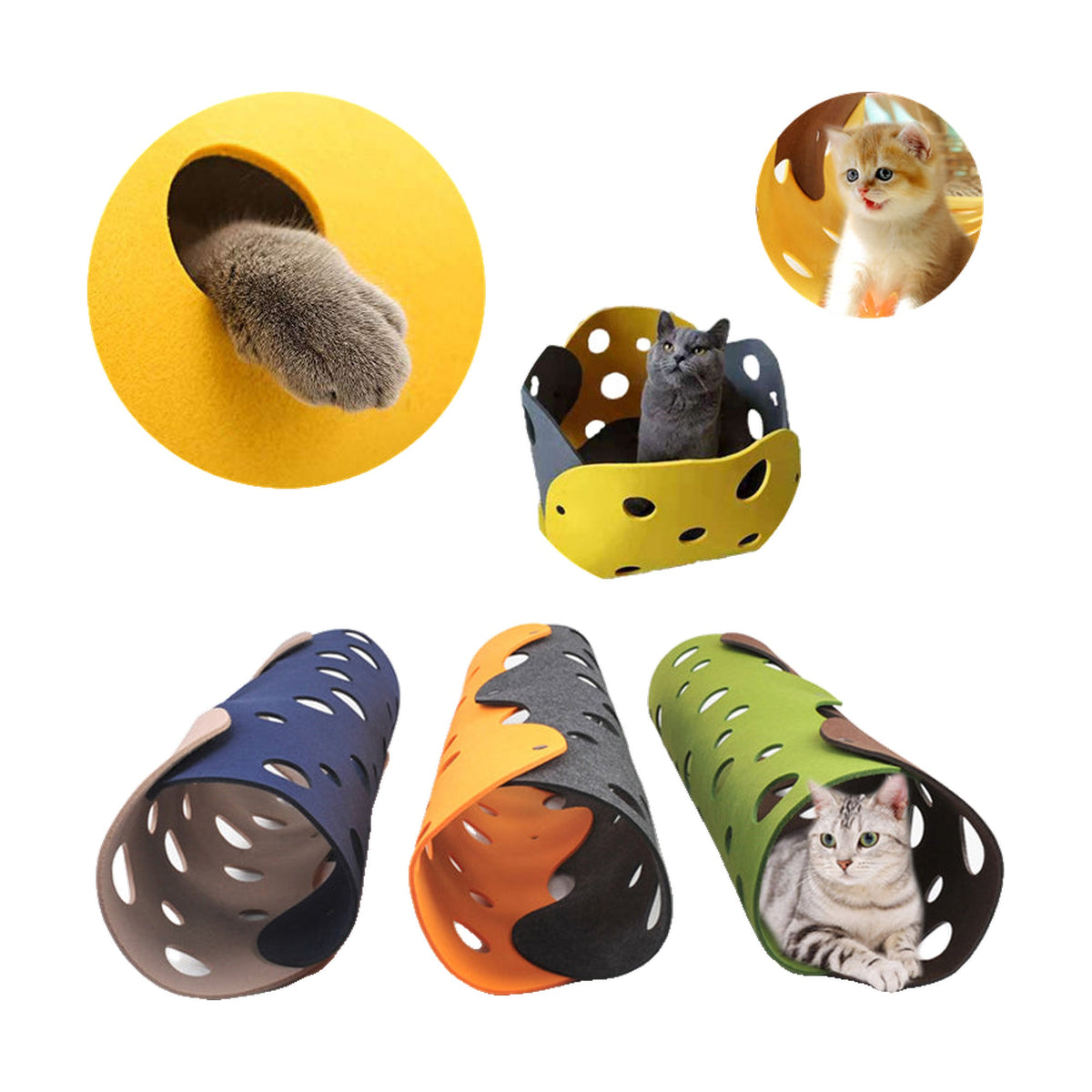 Túnel de Fieltro para Gatos