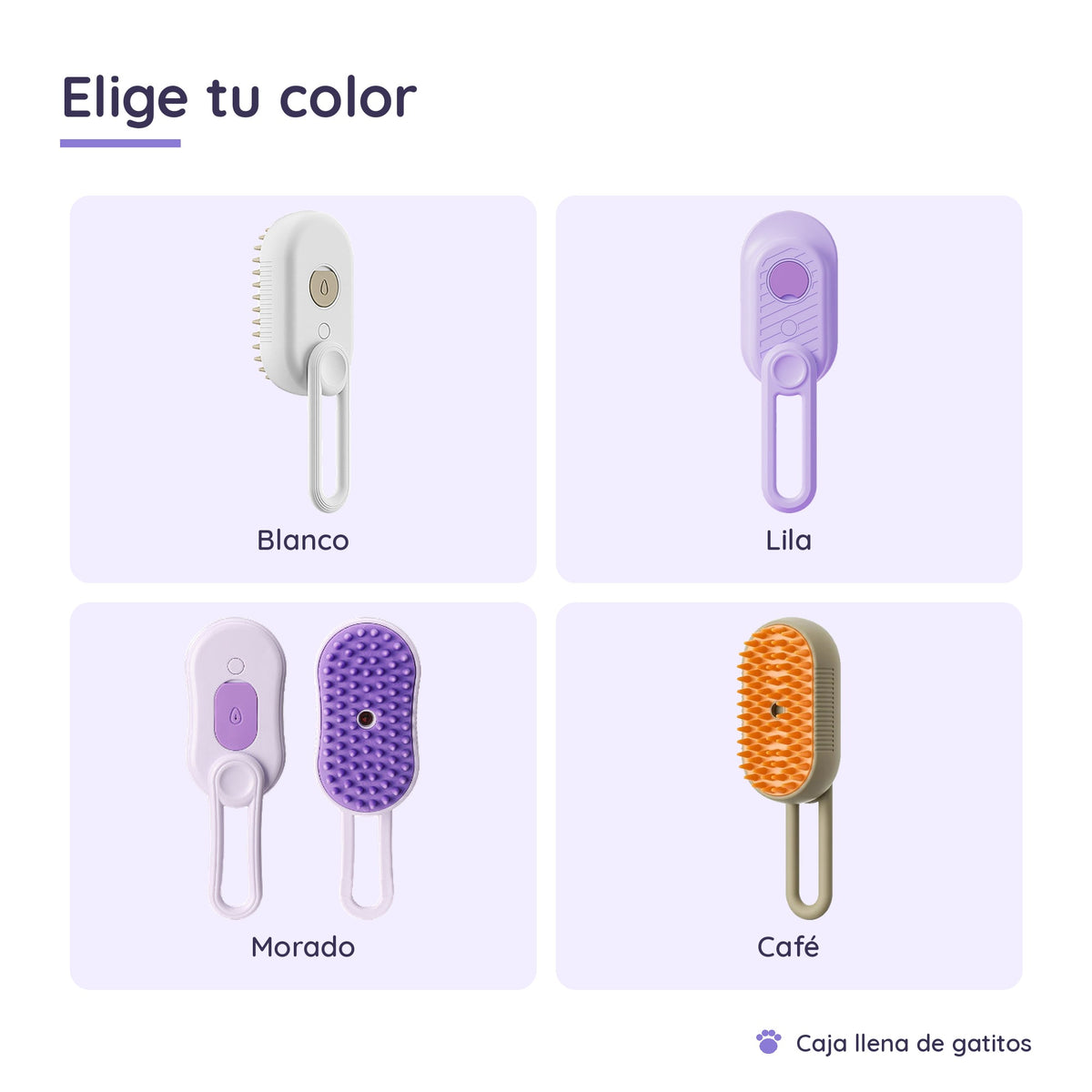Cepillo de Vapor para Gatos y Perros 3 en 1