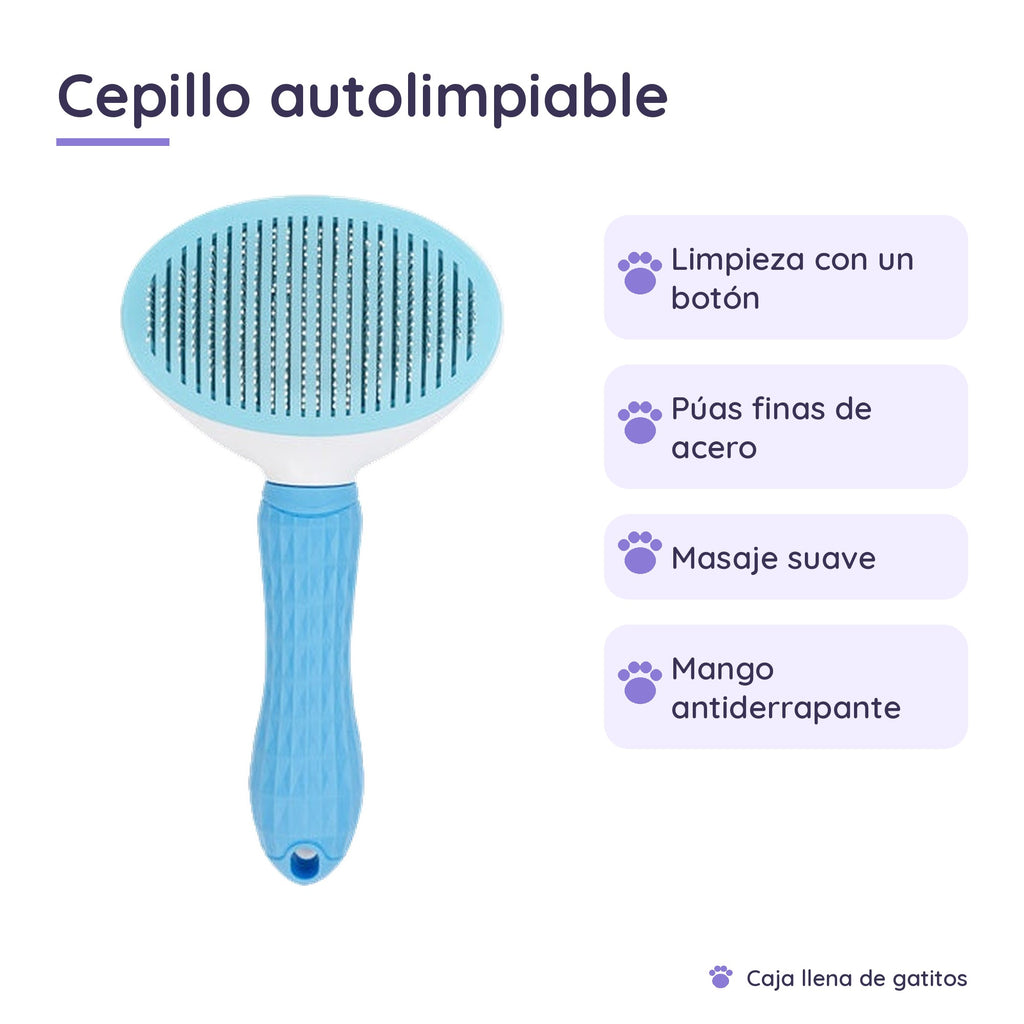 Cepillo Autolimpiable para Gatos y Perros